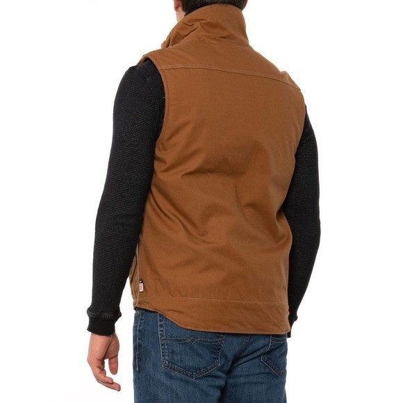 Carhartt Men's Vest LARGE Brown FR Fire Resistant Duck Insulated Workwear - Picture 3 of 10